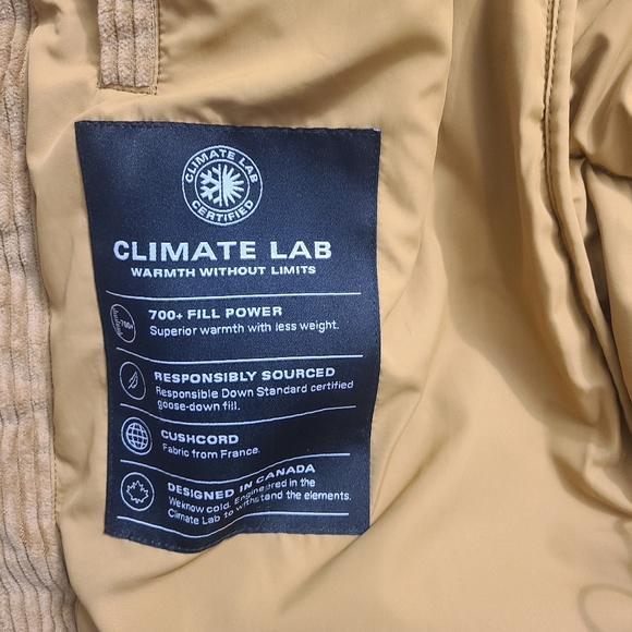 NWT aritzia wilfred goose down puffer the cloud puff in amulet brown corduroy - Picture 5 of 6